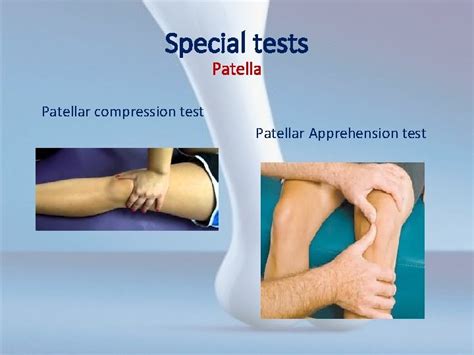 medial patellar compression test|the patella should track over.